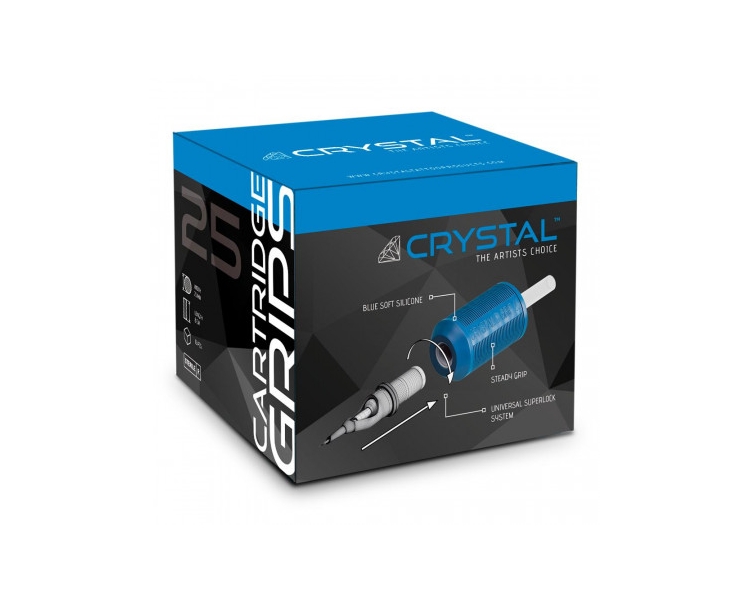 Caja de 15 grips CRYSTAL desechables para cartuchos