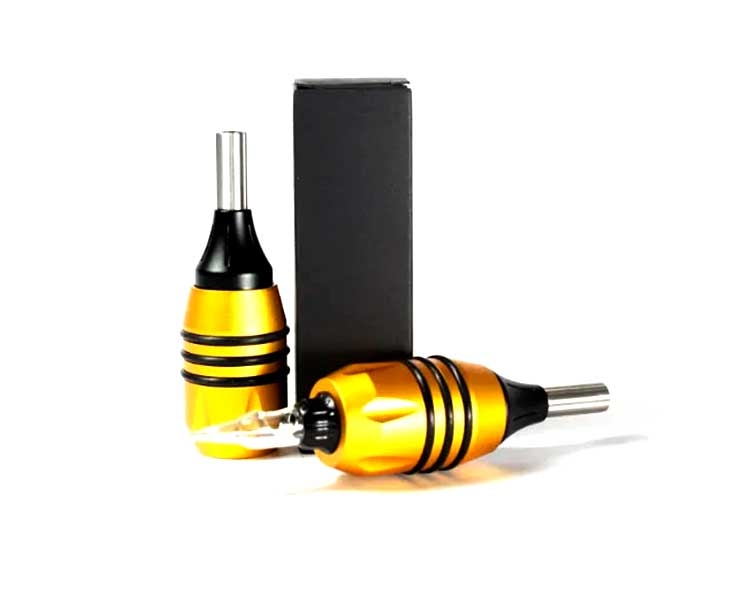 GRIP DE ALUMINIO DORADO REGULABLE PARA CARTUCHOS 25MM