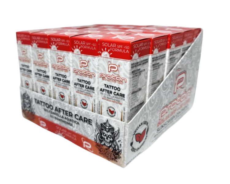 Expositor 25 Proton Tattoo Solar After Care SPF +50 40ml